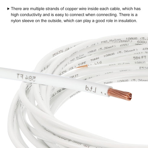 MECCANIXITY THHN Stranded Wire - 25 Feet 14AWG Gauge Insulation Building Wire, UL Listed Copper Cable, PVC 600V