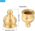 PATIKIL M10 2 Pack 14.5x19mm Thread Lamp Finial Cap Knob, Brass Lamp Shade Harp Top Screw Caps Decoration Light Fixture
