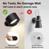 Generic 360 Lights in Sweden Style Remote Wall Lamp with Magnetic Rotation, Peel and Stick Wall Sconce with Remote