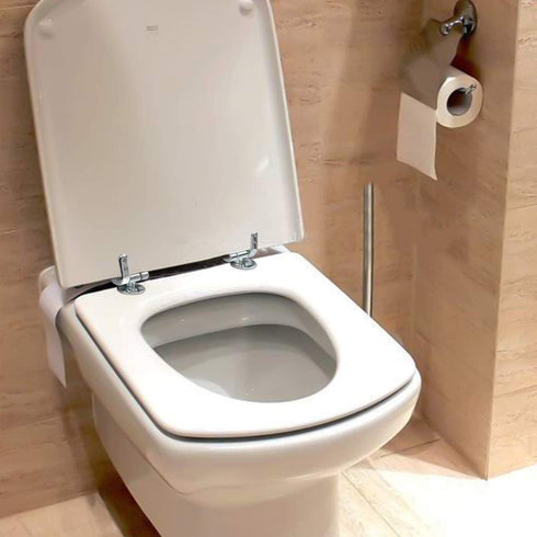 Toilet Seats Hinges, Zinc Alloy Hinge for Toilet Lid Universal Toilet Top Cover Lid Seat Fixings with Screws