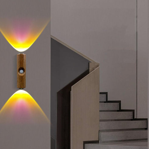 3 ciciglow Motion Sensor Wall Light, Rechargeable LED Wireless Wall Sconce, Lighting Modes, RGB Double Head Night Light
