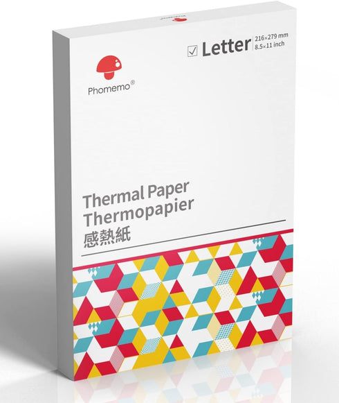 Phomemo US Letter Thermal Printer Paper, Advanced Thermal Printing, Phomemo Paper Compatible