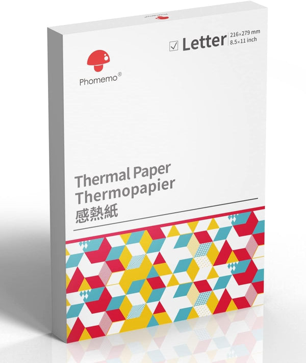 Phomemo US Letter Thermal Printer Paper, Advanced Thermal Printing, Phomemo Paper Compatible