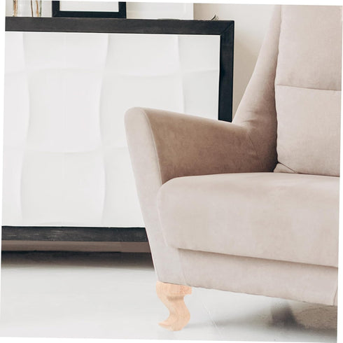 4pcs STOBOK Rubber Wood Furniture Legs for Chairs and Tables Easy to Install Furniture Feet Accessories Compact