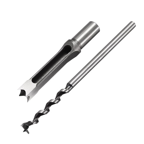 uxcell 15mm x 215mm Square Hole Drill Bits for Wood, Mortising Chisel Bit Auger Cutter Tool for Carpentry