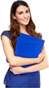 Dunwell Plastic Folders with Pockets, 3 Pack Blue, 2 Pocket Poly Folders for School, Home, Office