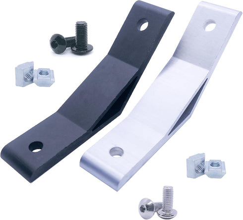 8 Sets 1010 Aluminum Extrusion 135 Degree Bracket, 8pcs Corner Brackets with 16pcs T Nuts and Screws, Silver