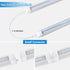 AQIQUUT 2ft, Light,25W 6500K 3200LM Cover,T8 Warehouse(2-Pack) Led Shop Light Led Shop Clear LED Light Fixture,Ceiling