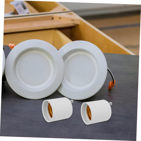 LIFKOME 2pcs Bulb Light Adapter Socket Converter Secure Lighting for Chandeliers Table Lamps Wall Sconces Upgrade Your