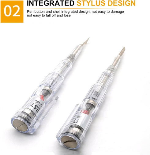 Fielect Voltage Tester Screwdriver Pen, 70-250V Voltage Detector with Neon Light Circuit Tester, 1 Pcs