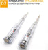 Fielect Voltage Tester Screwdriver Pen, 70-250V Voltage Detector with Neon Light Circuit Tester, 1 Pcs
