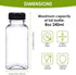 6pcs 8oz Moretoes Plastic Juice Bottles with Caps, Clear Empty Reusable Water Bottles, Disposable Beverage Containers