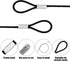 4 pcs Stainless Steel Wire Cable with Loops, 20 Inch Vinyl Coated Rope for Outdoor Travel Home Hanging
