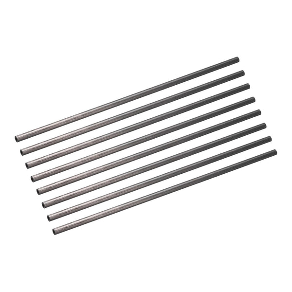 uxcell 8Pcs Carbon Fiber Tube, 2.5 x 5 x 200mm Pultruded Tubing for RC Airplane, Kite Wing Tube