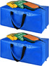 Extra Large Moving Bags, 2 Pack Storage Totes with Backpack Handles, Zipper Compatible with IKEA Frakta Cart for Packing