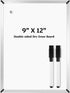 Magnetic Whiteboard, 9 x 12 Inches Double Sided Small Dry Erase Board with Markers and Stand