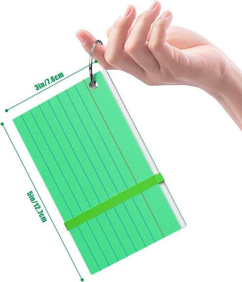 YIZUUN 3x5, 200 4 Packs 50 3x5 Index Cards Flash Cards with Ring, PCS, Ruled Note Cards, Flash Cards for Studying