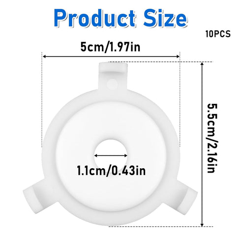 QfwdfcTrenz 6Pcs E27 3/7" Lamp Shade Adapter Ring, White Lamp Shade Adapter to Lampshade Reducer Rings Light Shades