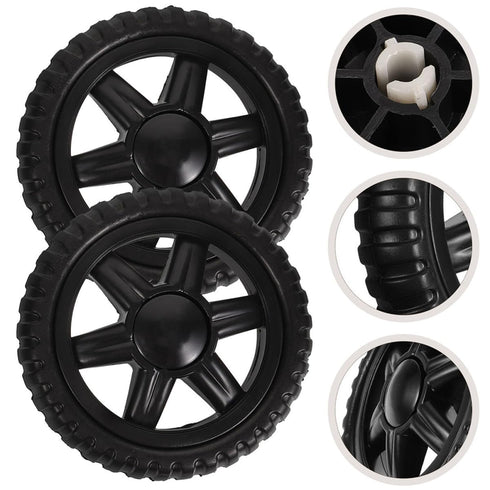 4pcs Healifty Shopping Cart Wheel Rolling Cart Wheels for Utility Easy to Install Heavy Duty Black