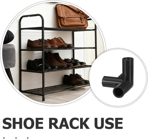20pcs 11mm Closet VOSAREA Shoe Rack Connectors: Modular Tube Joints - Diy Storage Rack Connectors for Wardrobe