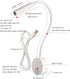 2 Pack 110V 2pcs 6000K) Corded Wall Mount Lamp Reading Wall Light for Bed Easy Install (White Body, Pure White
