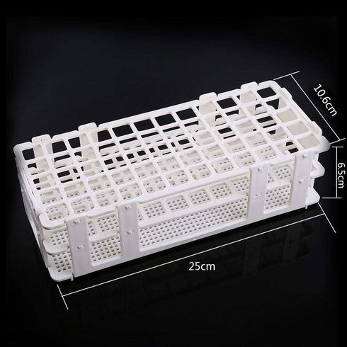 Plastic Test Tube Rack Detachable 3 Layers Lab Storage Stand Holder for 16mm Diam. Tubes, 60 Tubes Capacity Easy to Assemble/Disassemble