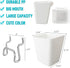G.CORE Large Pegboard Cups, 6 Pack Peg Board Storage Bin with Hooks for Garage, Craft Room, Office Organization
