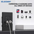ELEGRP USB Charger Wall Outlet, USB Receptacle with Type A & Type C Ports, 20 Amp Duplex Tamper Resistant, Wall Plate