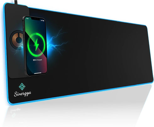 Generic Wireless Charging RGB Gaming Mouse Pad 15W, LED Mouse Pad 900x400x4MM, Light