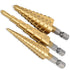 3 Piece Step Drill Bit Set with Pouch - 28 Sizes, Impact Driver Compatible