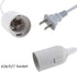 E26/E27 13FT Bulb Bulb (13ft) Rextin LED Light socket extension cord with On/Off switch and US AC Power Plug Socket