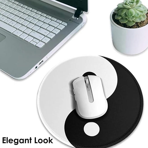 JANKOW Circular Tai Chi Mouse Pad - Yin Yang Design, Ideal for Students, Company Employees, and Esports Players (Tai Chi Pattern) by JANKOW
