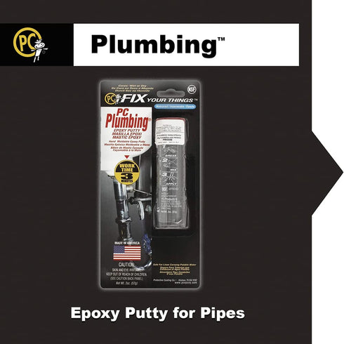 PC Products PC-Plumbing Epoxy Putty, 2 oz Stick, Gray, 3-Pack (25932)