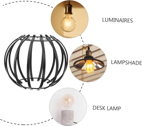 Zerodeko European and American Iron Simple Chandelier, Vintage Industrial Metal Wire Cage Lamp Shade