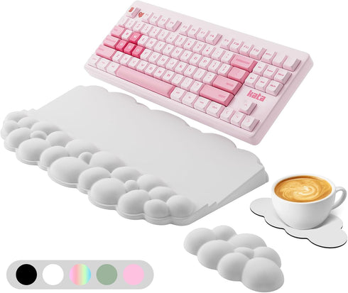 Ergonomic Wrist Rest for Keyboard and Mouse, Soft Memory Foam Cloud Keyboard