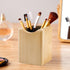 Natural Wooden Pen Box, Desktop Stationery Organizer, Creative Solid Wood Pencil Holder for Office Supplies (Beech Wood)