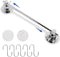 SLIIMU Suction Cup Towel Bar for Shower with 5 Hooks, 17-28 Inch