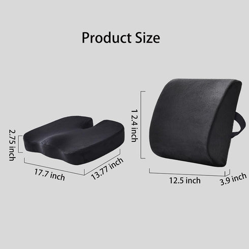 WMM Tailbone Tailbone, Seat Cushion & Lumbar Support Pillow for Office Chair, Car Seat Wheelchair Travel, Reduce