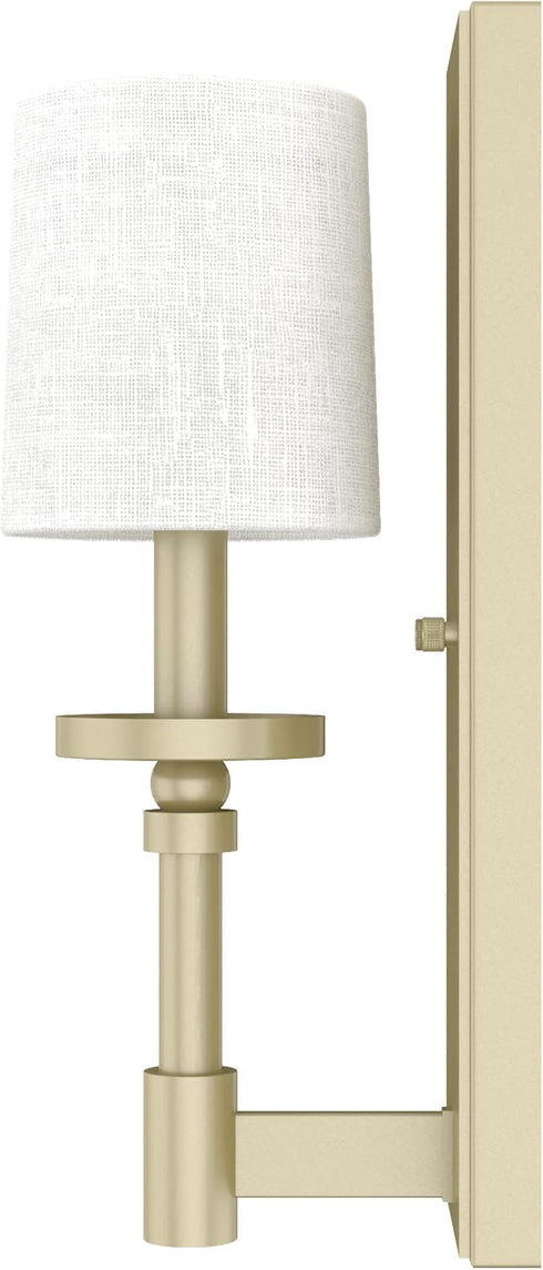1-light Dimmable, 19693 Hunter - Briargrove Modern Brass, Small Sconce Light, Formal Style, for Bedrooms, Kitchens