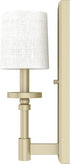 1-light Dimmable, 19693 Hunter - Briargrove Modern Brass, Small Sconce Light, Formal Style, for Bedrooms, Kitchens