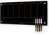 Yeoux Black Glass Golden Weekly Dry Erase Calendar Whiteboard 23x9.5" for Home Office, 7 Days Planner, 4 Markers