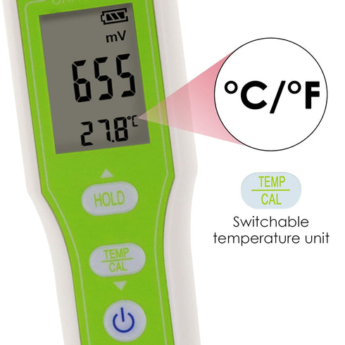 Pensize ORP Tester -1200~1200mV with Calibration Buffer Powder for Water Quality Measurement, ±2mV High Accuracy Meter