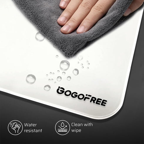 WIYIXI (15.7'' 11.8'') Glass Gaming Mouse Pad, Professional Esport Tempered Glass Mouse Pad Ultra-Smooth Micro-Etched