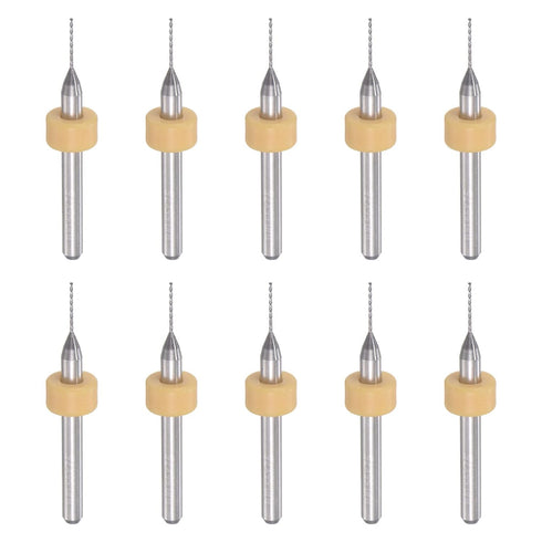 uxcell Micro PCB Drill Bit Set, 1/8" Shank, 0.55mm Solid Tungsten Carbide, 10pcs for CNC Engraving