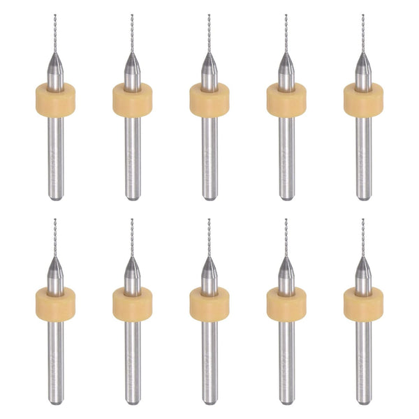 uxcell Micro PCB Drill Bit Set, 1/8" Shank, 0.55mm Solid Tungsten Carbide, 10pcs for CNC Engraving