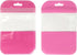 Clear Window Half Pink Plastic Resealable Bags with Butterfly Hang Hole for