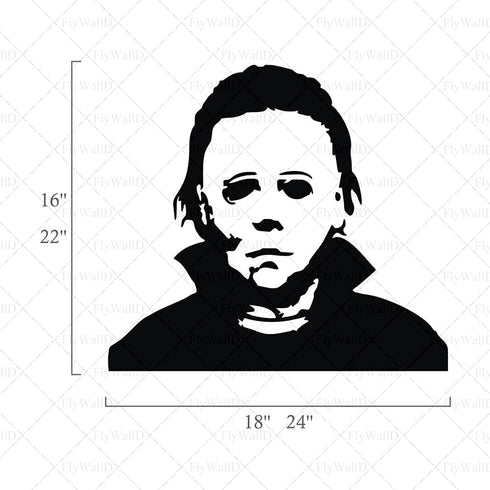 Michael Myers Halloween Holiday Decals, Funny Horror Living Room Sticker for Door, Window, Mirror Vinyl Art