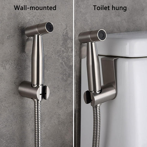 BlitzBite 304 Handheld Bidet Sprayer,Toilet or Wall Mounted leaking Hose, Multi-function Shower Stainless Steel