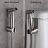 BlitzBite 304 Handheld Bidet Sprayer,Toilet or Wall Mounted leaking Hose, Multi-function Shower Stainless Steel