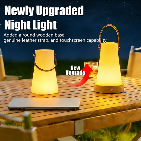 Dimmable Portable Night Light LED Outdoor Camping Lantern Rechargeable Table Night Lamp Waterproof Table Light